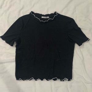 NWOT Zara black crop top